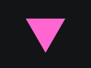 Simbolo que marcava a les persones queer als camps de concentració nazis